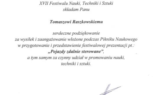 podziękowanie